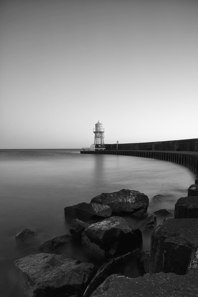 Raa Lighthouse in Sweden Long Exposure Mono Picture Board by Antony McAulay