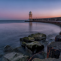 Buy canvas prints of Raa Lighthouse in Sweden Long Exposure by Antony McAulay