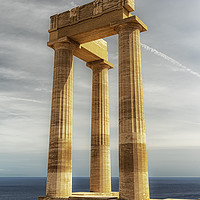 Buy canvas prints of Rhodes Acropolis of Lindos Temple of Athena Ruins by Antony McAulay