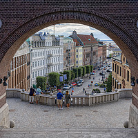 Buy canvas prints of Helsingborg Stortorget Arch View by Antony McAulay