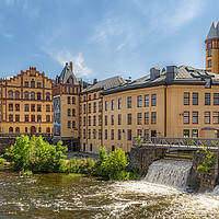 Buy canvas prints of Norrkoping Motala Strom Waterfall by Antony McAulay