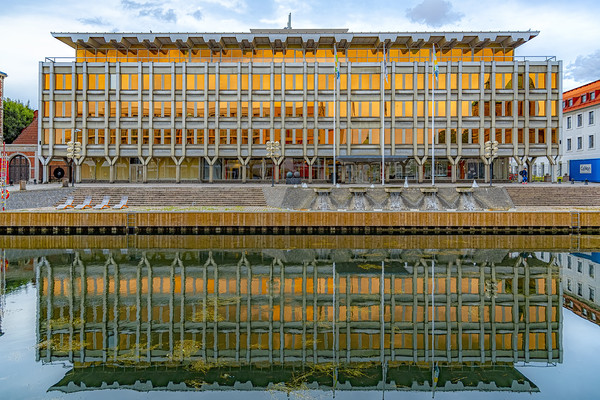 Landskrona Stadshus Building Picture Board by Antony McAulay