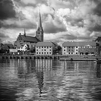 Buy canvas prints of Helsingor Cityscape in Black and White by Antony McAulay