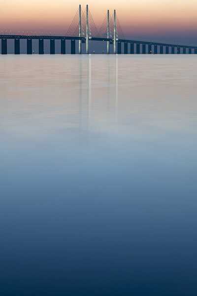 Oresunds Bridge at Sunset Picture Board by Antony McAulay