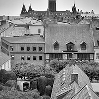 Buy canvas prints of Helsingborg Elevated View Across Town by Antony McAulay