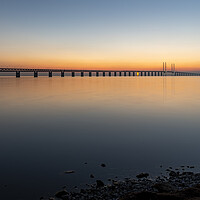 Buy canvas prints of Oresunds Bridge after a Wonderful Sunset by Antony McAulay