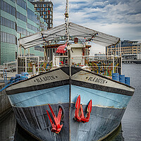Buy canvas prints of Malmo Blue Boat by Antony McAulay