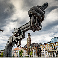 Buy canvas prints of Malmo The Knotted Gun by Antony McAulay