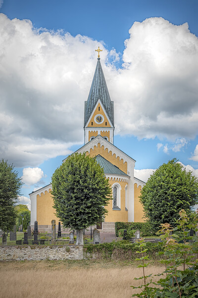 Brakne Hoby Church Picture Board by Antony McAulay