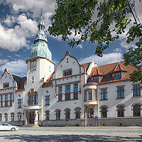 Buy canvas prints of Karlshamn Town Hall Summer Day by Antony McAulay