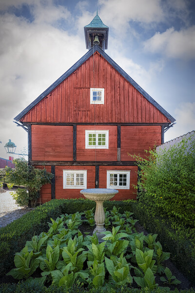 Karlshamn Wooden Museum Tobacco Garden Picture Board by Antony McAulay
