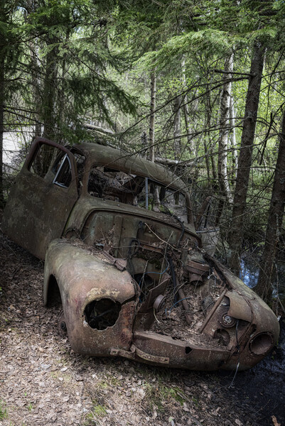 Kirkoe Mosse Bilkyrkogard Wreckage Picture Board by Antony McAulay