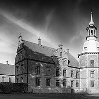 Buy canvas prints of Karsholm Castle Side View Monochromatic Panorama by Antony McAulay