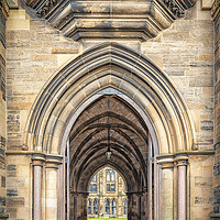 Buy canvas prints of Glasgow University Cloisters Through the Arches by Antony McAulay