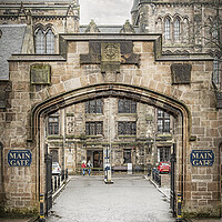 Buy canvas prints of Glasgow University Main Gate Entrance by Antony McAulay