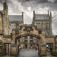 Buy canvas prints of Glasgow University Main Gate by Antony McAulay