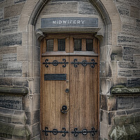Buy canvas prints of Glasgow University Midwifery Doorway by Antony McAulay