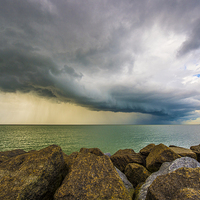 Buy canvas prints of  Storm over the Sea by jon  Roberts