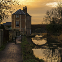 Buy canvas prints of  Sunset At Nutshell Bridge by Ben Kirby