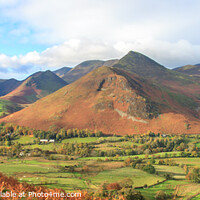 Buy canvas prints of Crag Hill from Cat Bells in the Autumn by David Morton