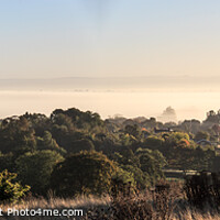 Buy canvas prints of Early Morning Mist across the Cheshire Plain in Autumn by David Morton
