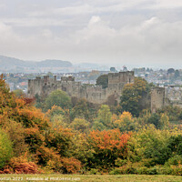 Buy canvas prints of Ludlow Castle in the Autumn by David Morton