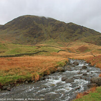 Buy canvas prints of Harter Fell from Haweswater Reservoir by David Morton