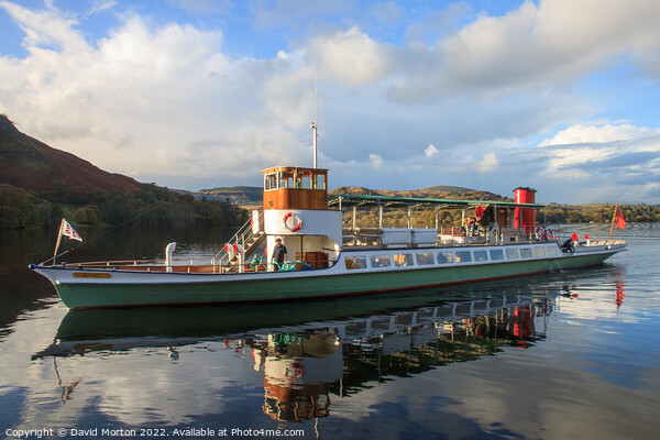 Ullswater Steamer Approaching Howtown Pier Picture Board by David Morton