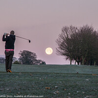 Buy canvas prints of Teeing off with the Moon by David Morton