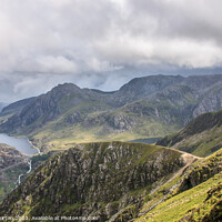 Buy canvas prints of Tryfan and the Glyders in Snowdonia on a Moody Day by David Morton