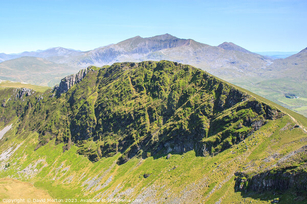 Nantile Ridge with Snowdon/Yr Wyddfa Beyond Picture Board by David Morton