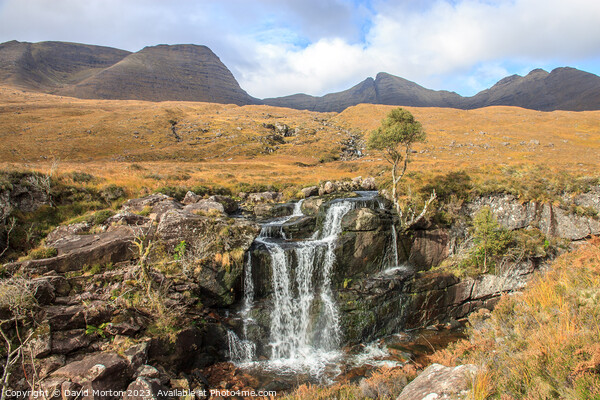 Waterfall in Coire MhicNobaill, Torridon. Picture Board by David Morton