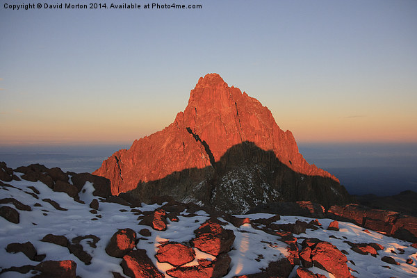 Mt Kenya at Sunrise Picture Board by David Morton