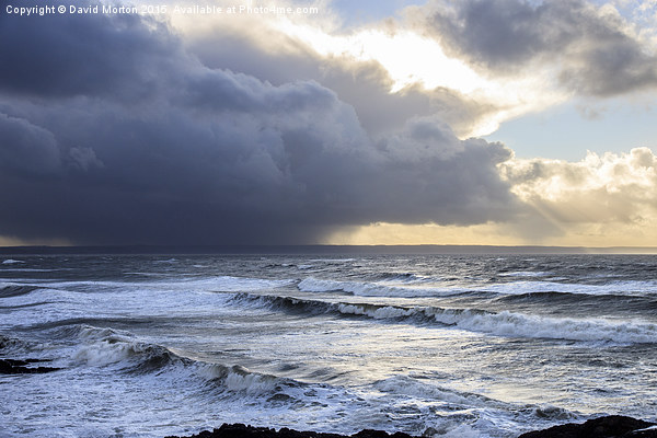Heavy Shower over Croyde Bay Picture Board by David Morton