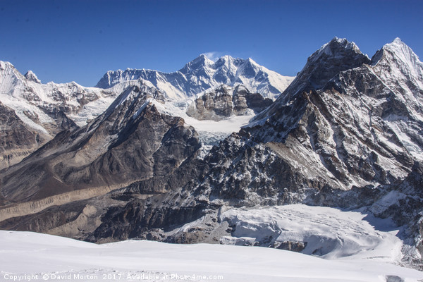 Mount Everest from High Camp on Mera Peak Picture Board by David Morton