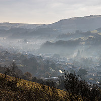 Buy canvas prints of Coombe Martin on a Misty Morning by David Morton