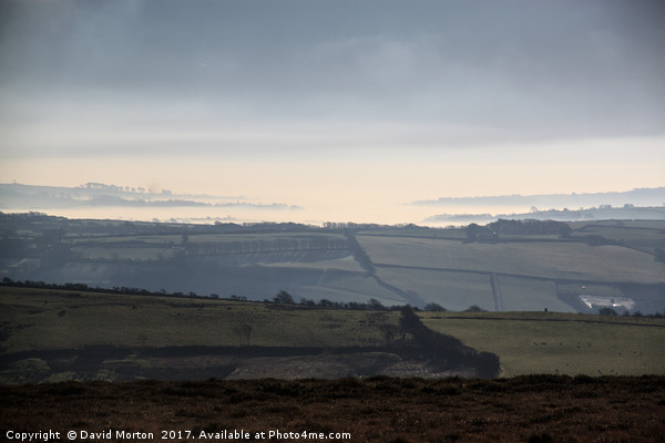 Misty Day in North Devon Picture Board by David Morton
