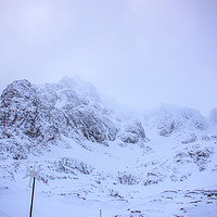 Buy canvas prints of North Face of Ben Nevis in the Winter by David Morton
