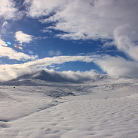 Buy canvas prints of Leum Uilleim in Winter from near Loch Ossian Youth by David Morton
