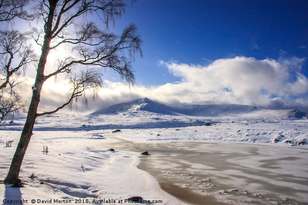 Loch Ossian in Winter Picture Board by David Morton