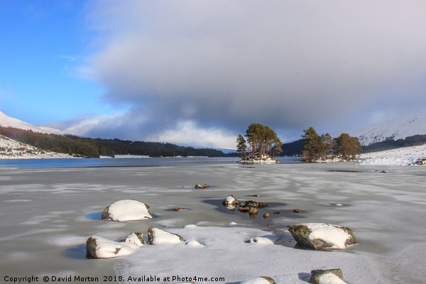 Loch Ossian in Winter Picture Board by David Morton