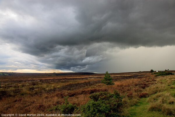 Dark Clouds over the North York Moors Picture Board by David Morton
