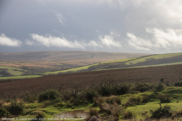 Exmoor on a Stormy Day Picture Board by David Morton
