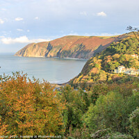 Buy canvas prints of Foreland Point from Lynton by David Morton