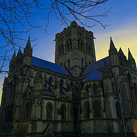 Buy canvas prints of Cathedral of St John The Baptist at Dusk, Norwich, by Vincent J. Newman