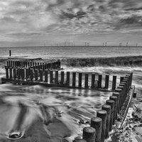 Buy canvas prints of Sea Defences at Caister Beach by Steve Hardiman