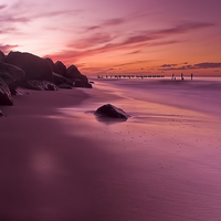 Buy canvas prints of Happisburgh Sunset by Steve Hardiman