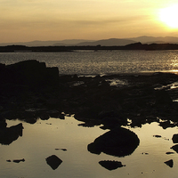 Buy canvas prints of Solway Sunset by Davina Green