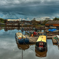 Buy canvas prints of The old Northwich Marina by Mike Janik