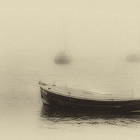 Buy canvas prints of Misty Boats by Mike Janik